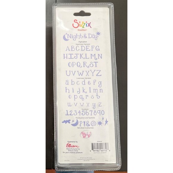 Sizzix Sizzlits Alphabet die Set Night & Day So Girly 654549 - Picture 4 of 4